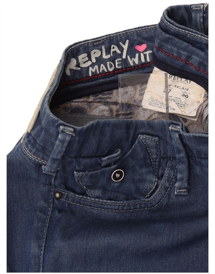Replay Jean Slim Femme W27 L27 Bleu Coton
