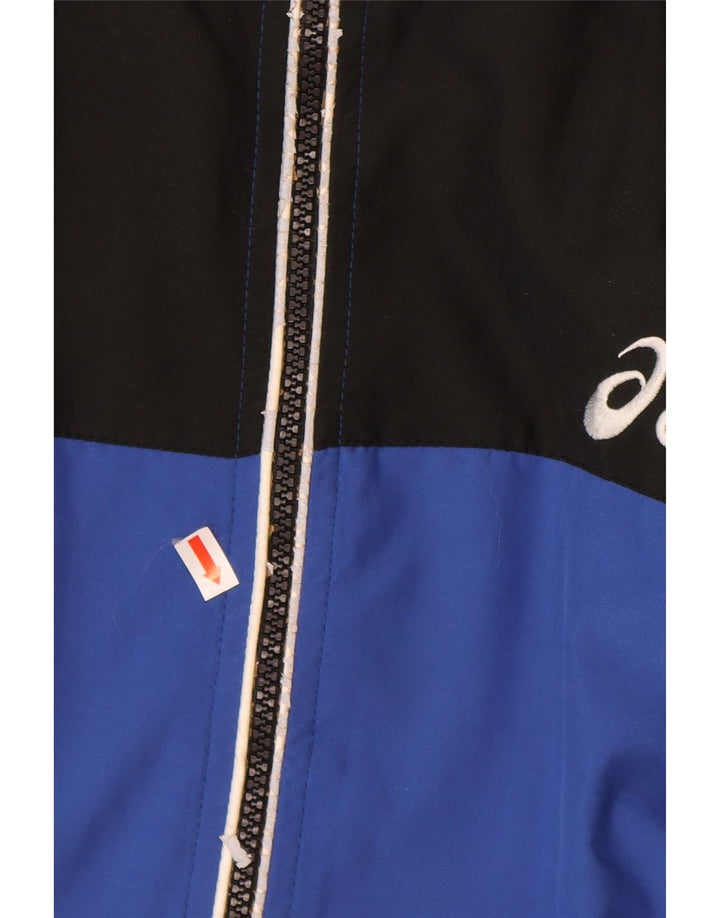 ASICS Veste de survêtement pour homme XL Bleu Colorblock Polyester