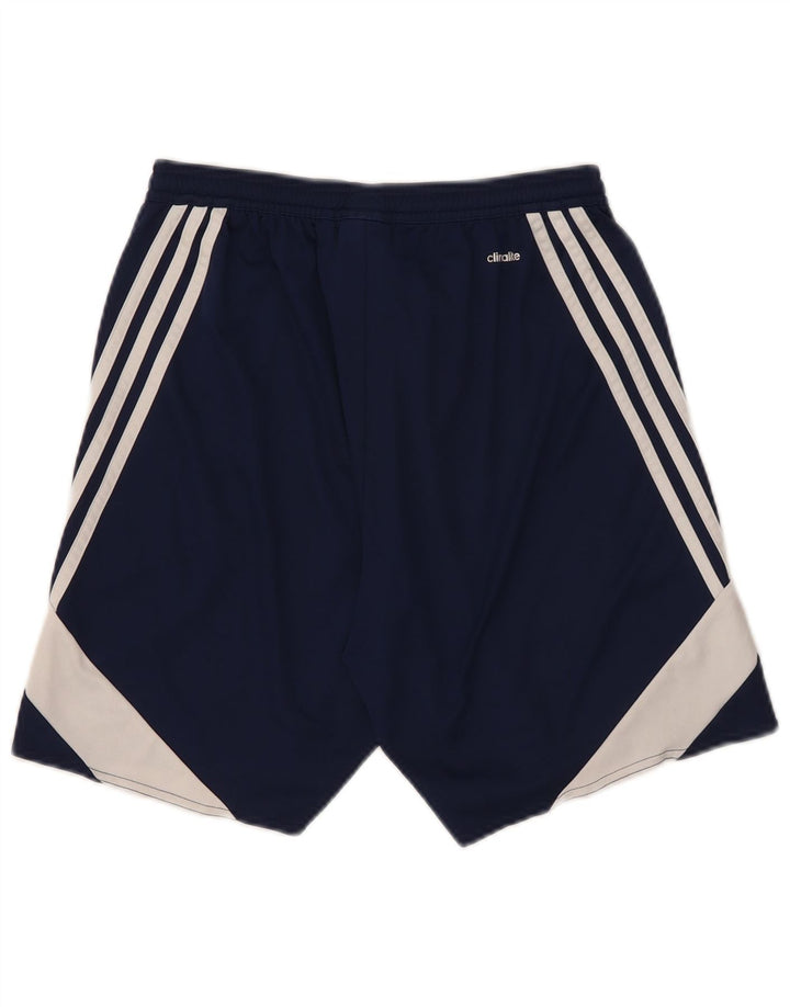 Adidas Short de sport Climalite pour homme, petit, bleu marine, polyester color block