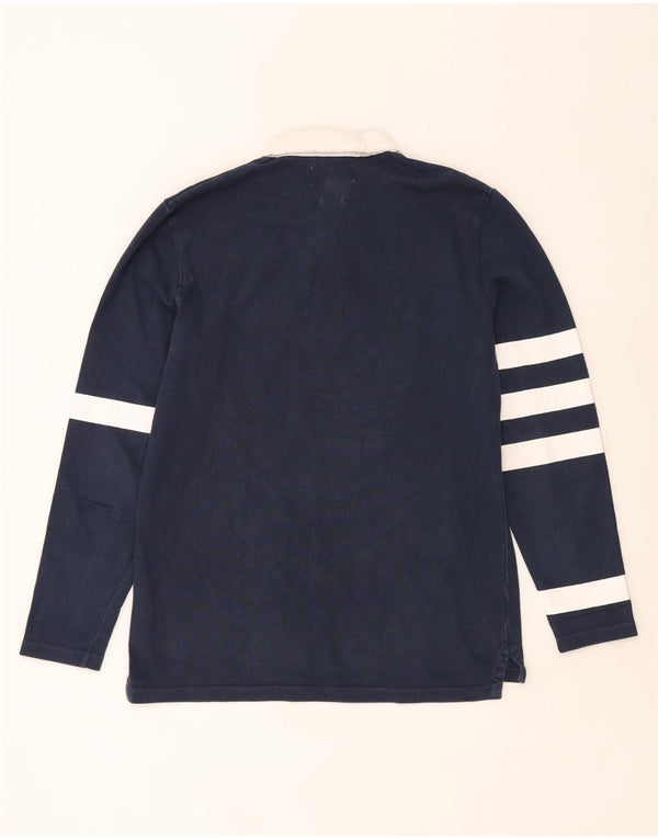 Polo de Rugby à Manches Longues Folk Homme Fat Face Rayé Bleu Marine Moyen