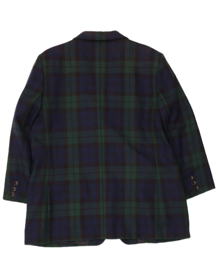 Steinbock Veste blazer à 3 boutons pour femme UK 18 XL Bleu marine à carreaux