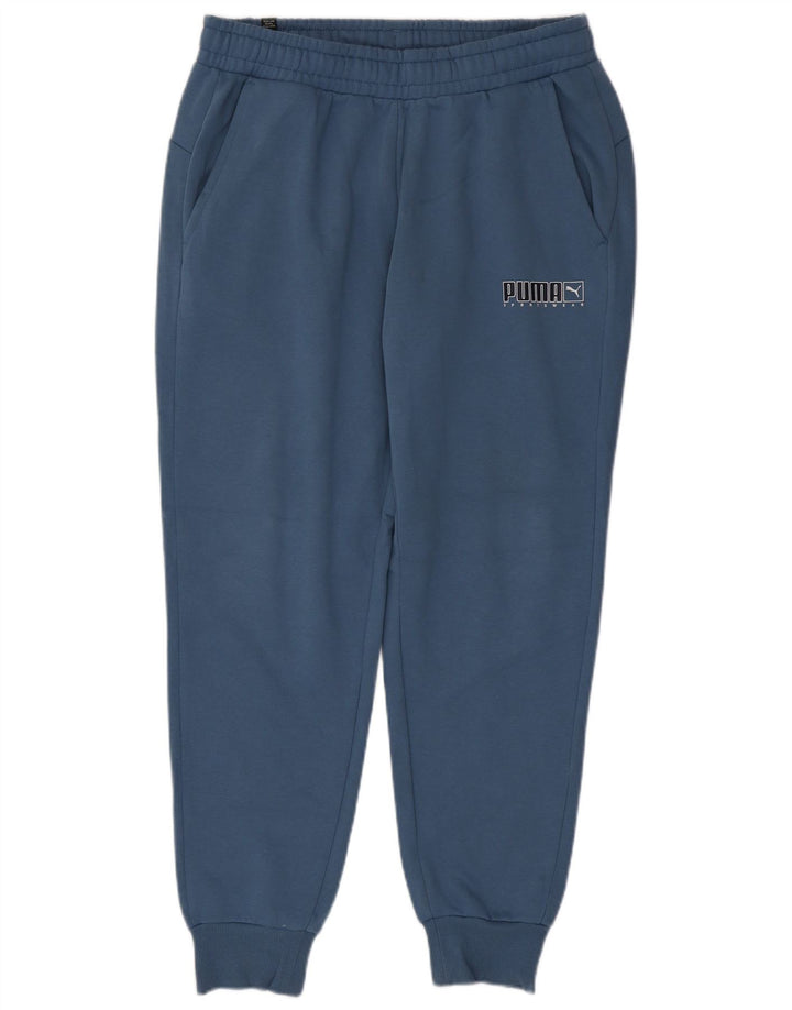Puma Pantalon de survêtement pour homme en coton bleu Taille L