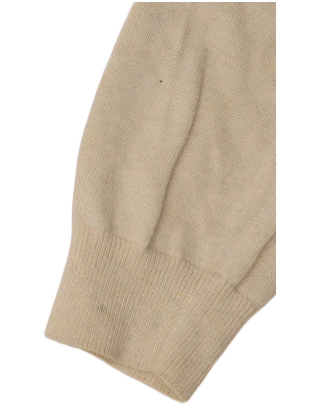 TOMMY HILFIGER Pull à col zippé pour homme Large en coton blanc cassé