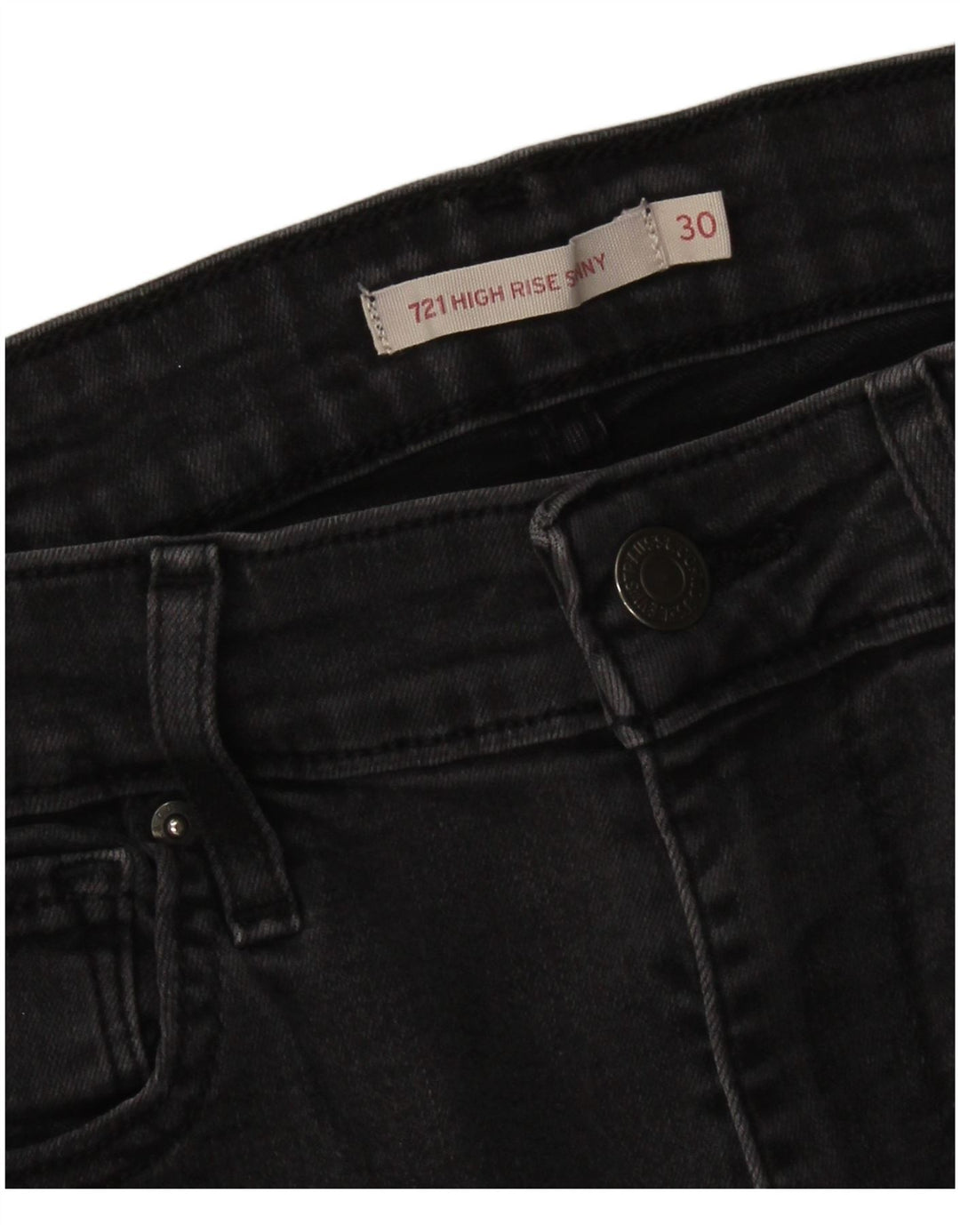 LEVI'S Jean Skinny Taille Haute 721 Femme W30 L29 Noir