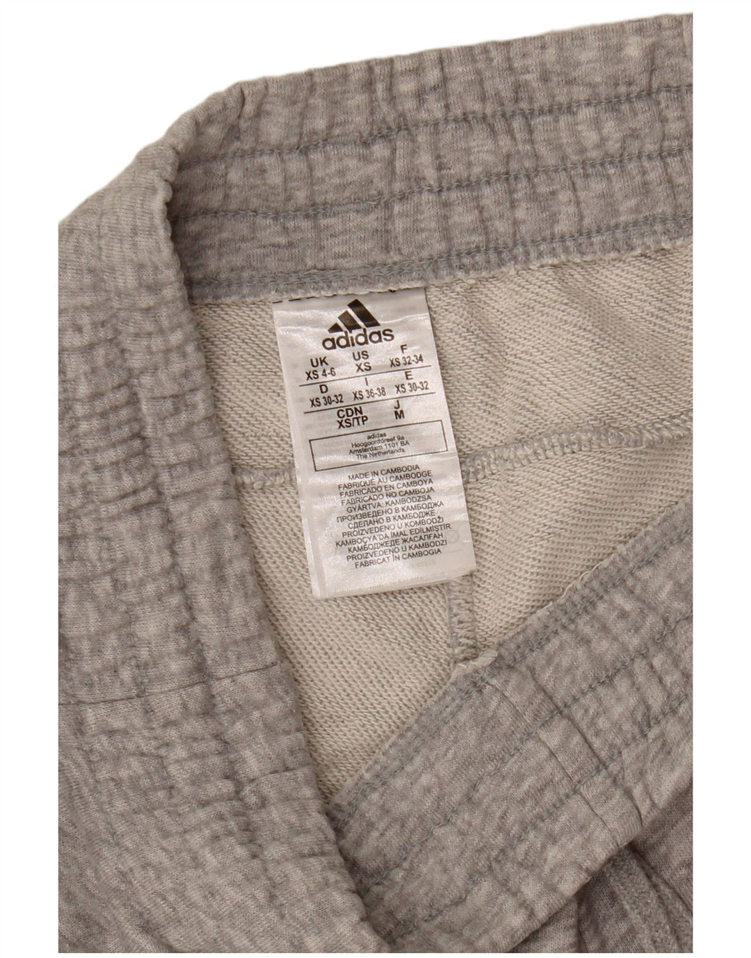 ADIDAS Short de sport graphique pour femme UK 4/6 XS Gris Coton