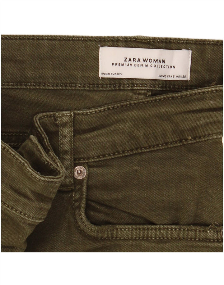 Zara Jean Slim Femme EU 40 Medium W30 L27 Kaki Colorblock
