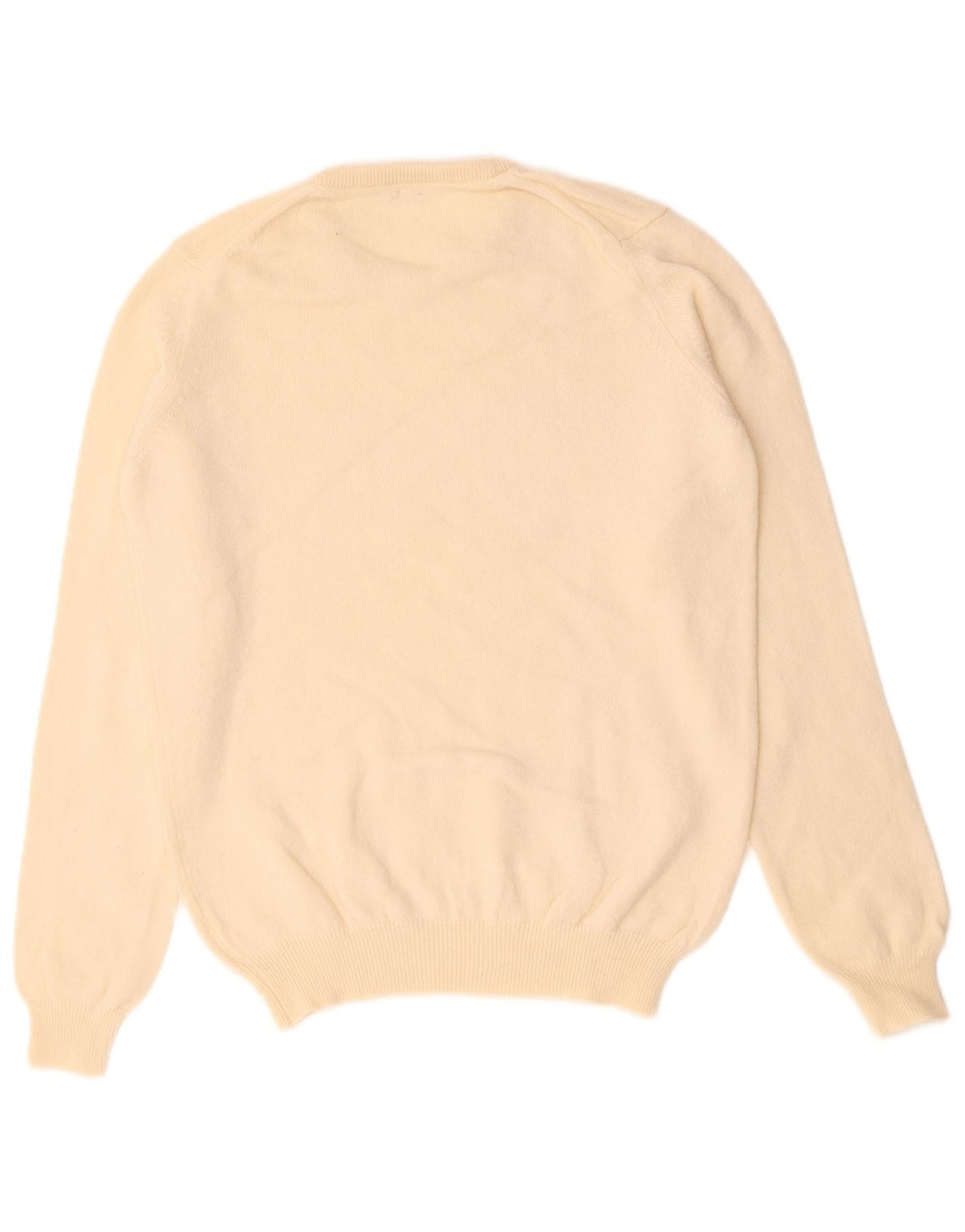 VINTAGE Pull ras du cou pour femme UK 14 Beige moyen