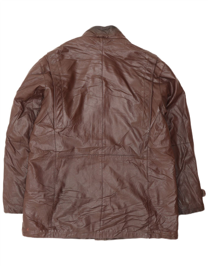 veste en cuir homme vintage IT 52 XL Marron