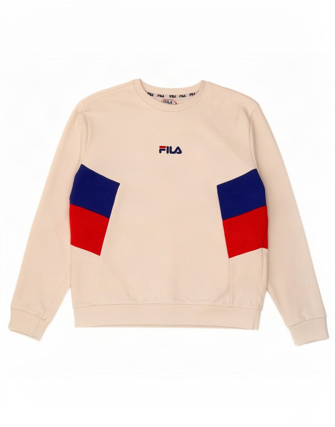 Fila Sweat-shirt pour hommes en coton color block petit blanc