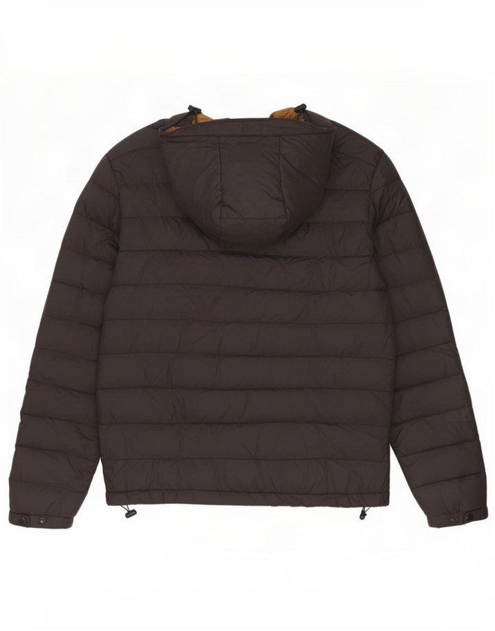 Zara Veste matelassée à capuche pour homme UK 38 Medium Noir Nylon