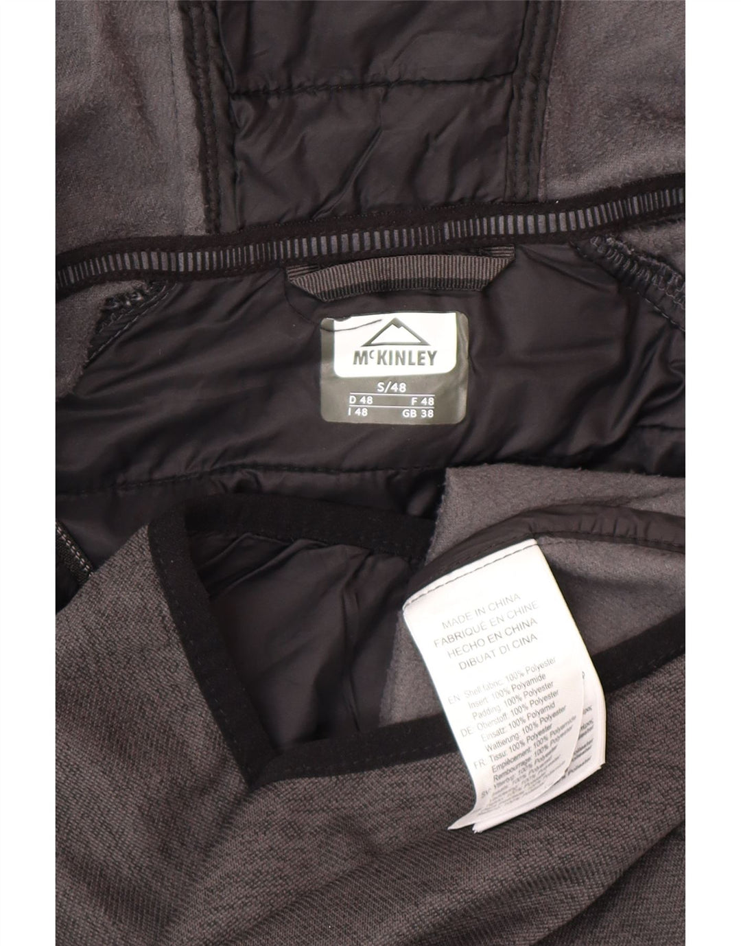 McKinley Veste de survêtement à capuche pour homme UK 38 Petit Gris Colorblock