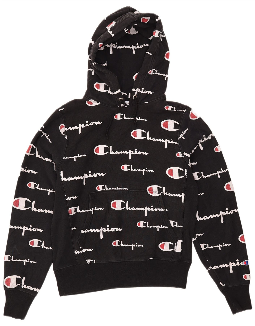 CHAMPION Pull à Capuche Graphique Reverse Weave Homme Petit Noir Coton