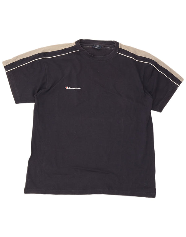 Champion T-Shirt Homme Top 2XL Bleu Marine Colourblock