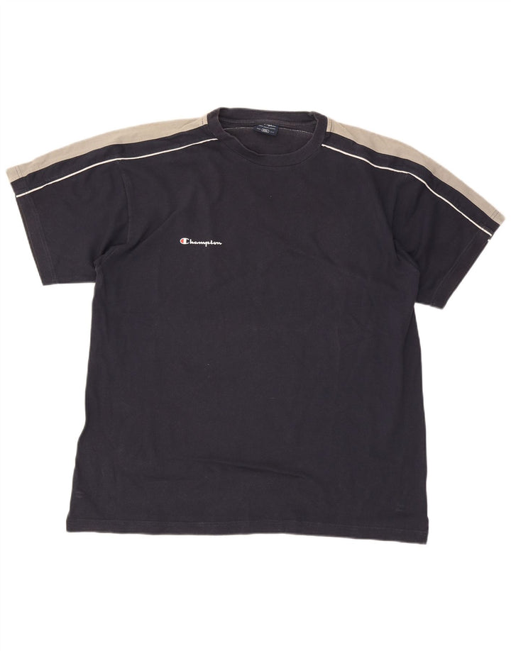 Champion T-Shirt Homme Top 2XL Bleu Marine Colourblock