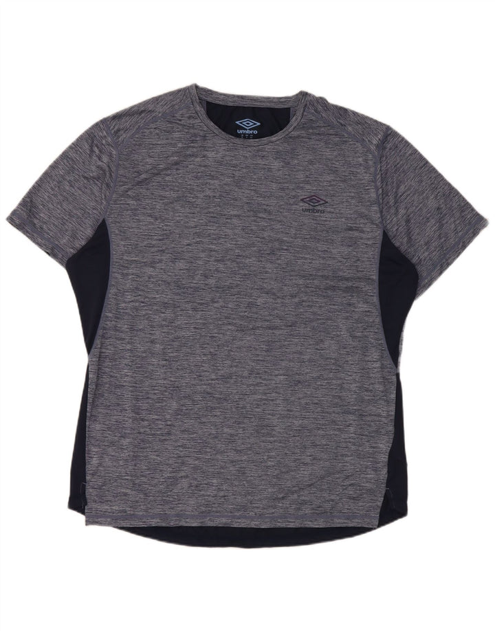 Umbro T-Shirt Homme Top XL Bleu Marine Moucheté Polyester