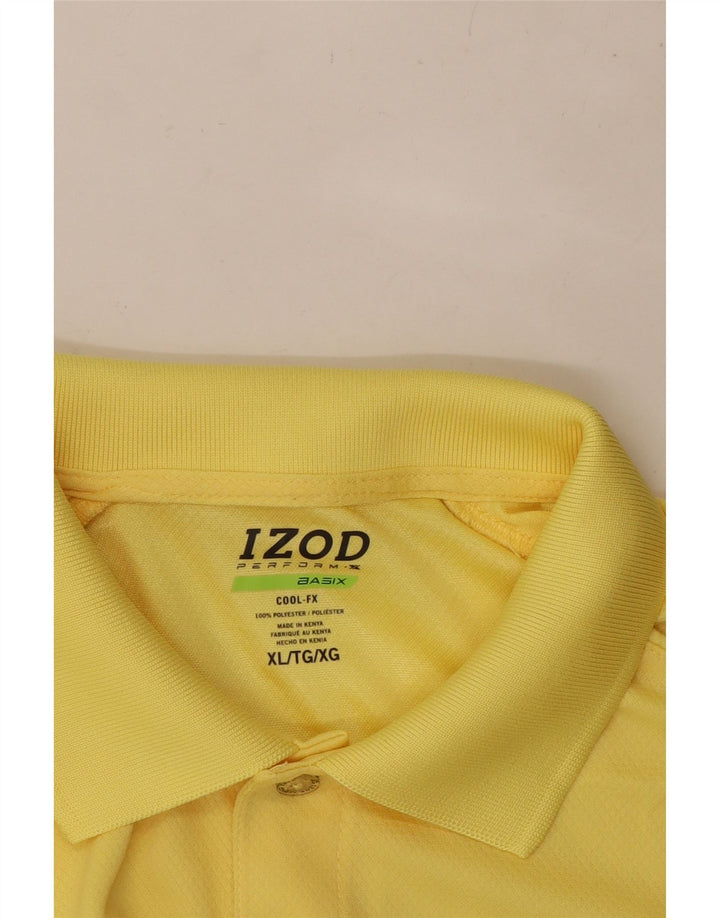 IZOD Polo de Golf Homme XL Jaune Polyester