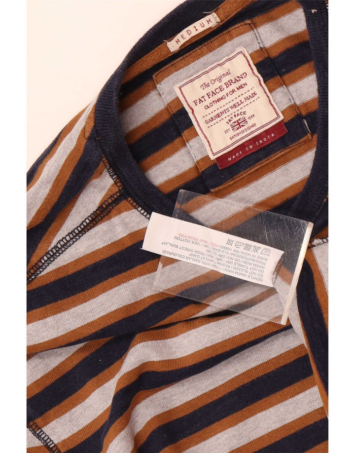 Fat Face Haut Regular Manches Longues Homme Coton Rayé Multicolore Moyen