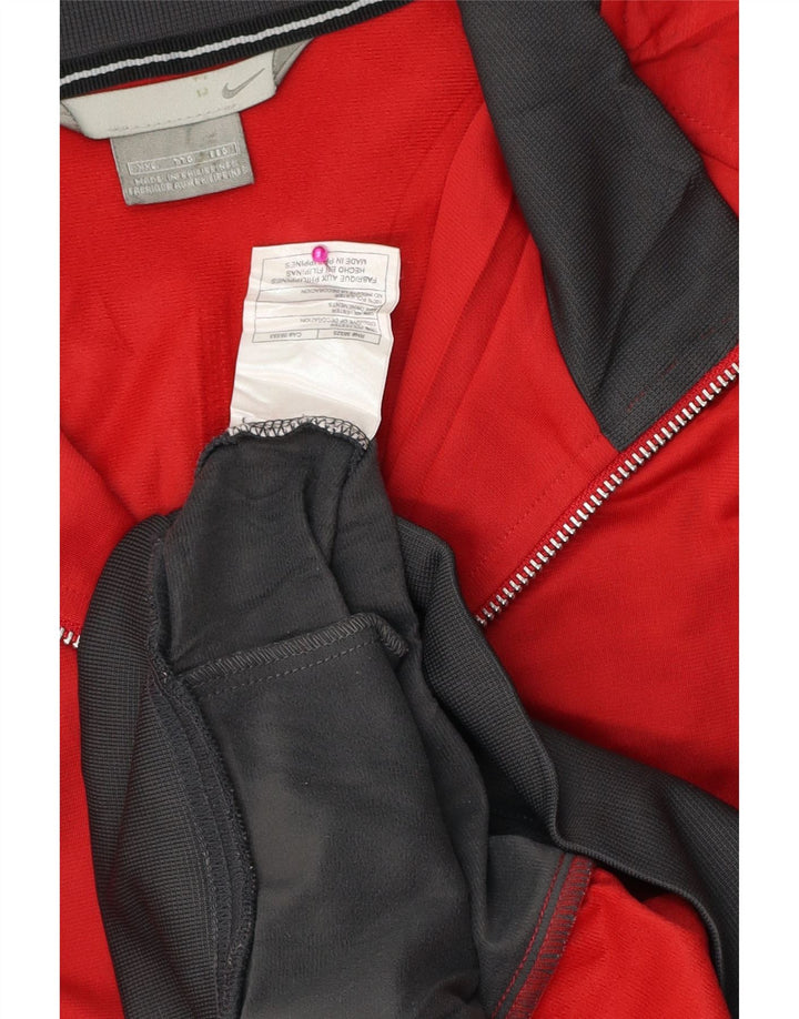ADIDAS Sweat-shirt à col zippé pour homme 2XL Rouge Colorblock Polyester
