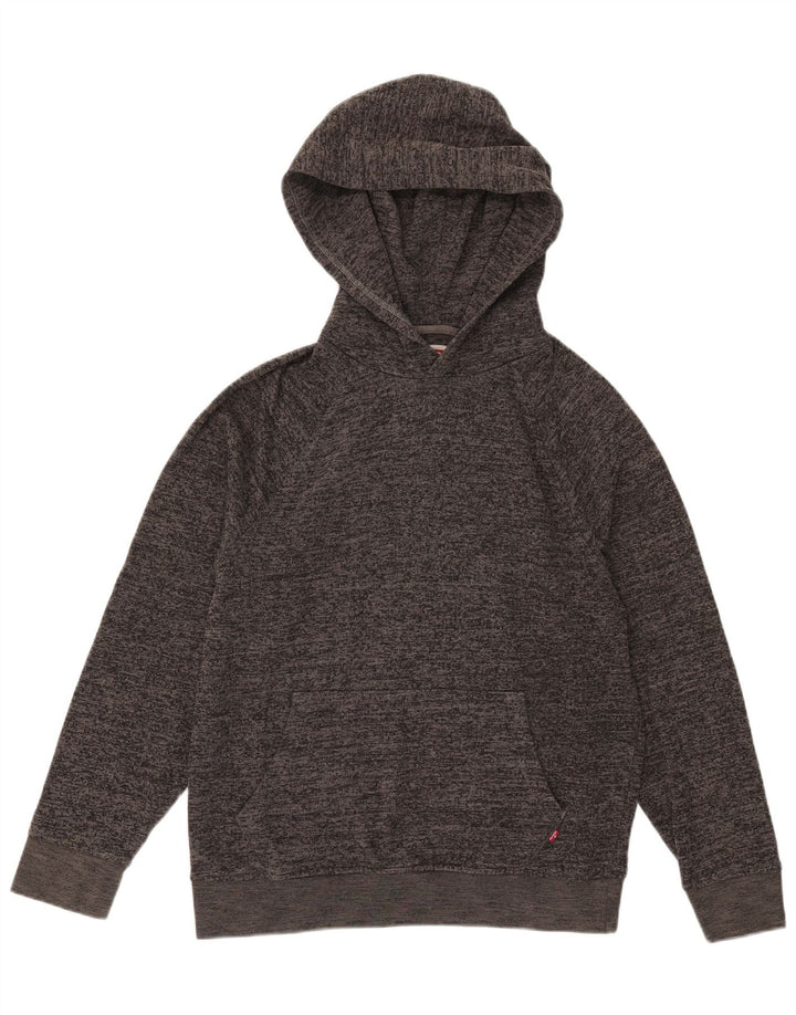 Levi's Pull à capuche décontracté en coton moucheté petit gris homme