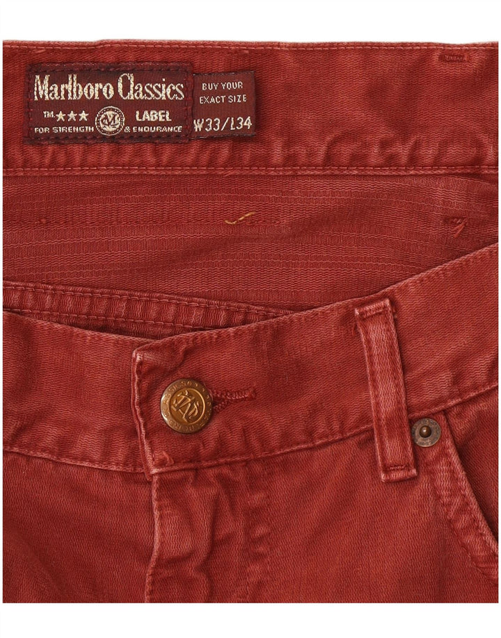 Marlboro Classics Jean droit homme W33 L34 coton rouge