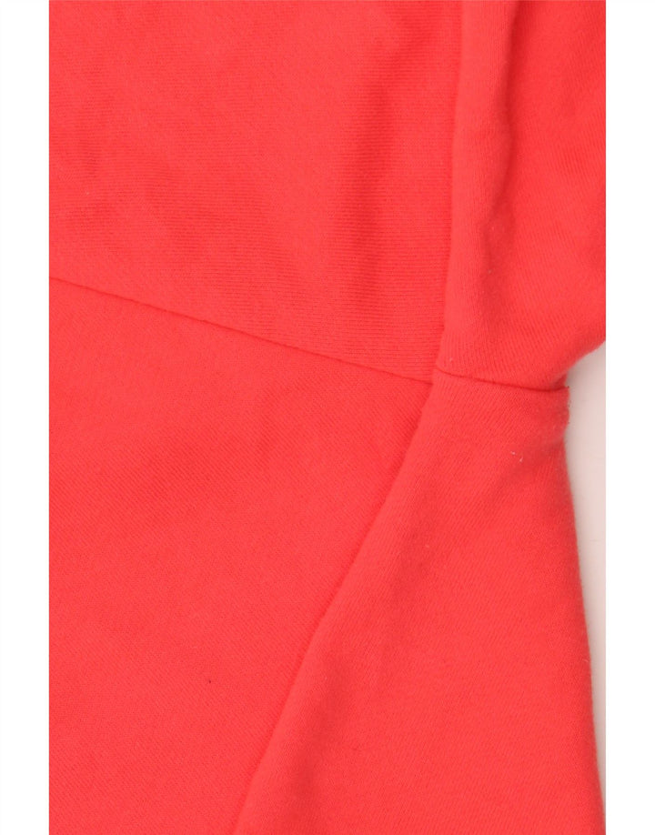 JOULES Pull à capuche surdimensionné pour femme UK 14 Large Rouge Coton