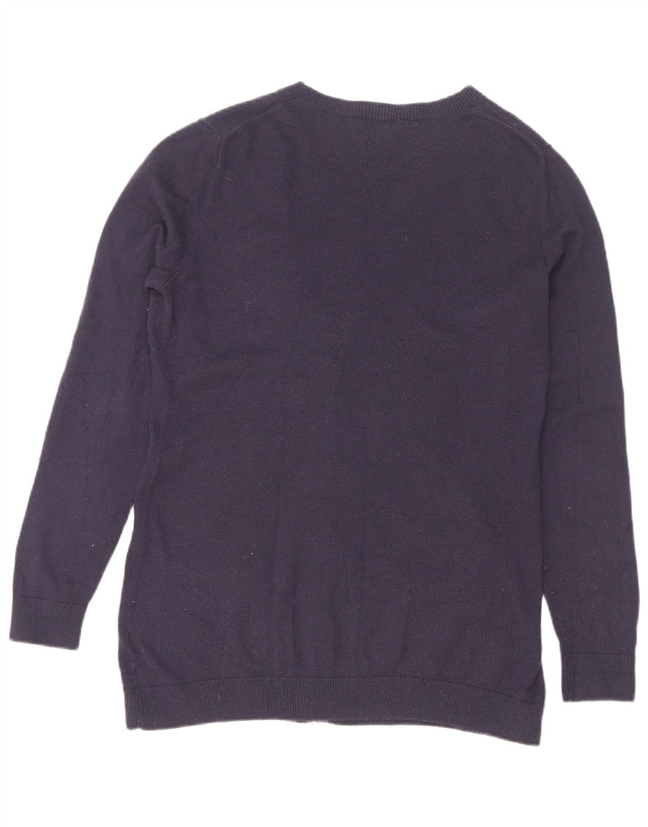 Gap Cardigan Femme Pull UK 12 Medium Bleu Marine Nylon