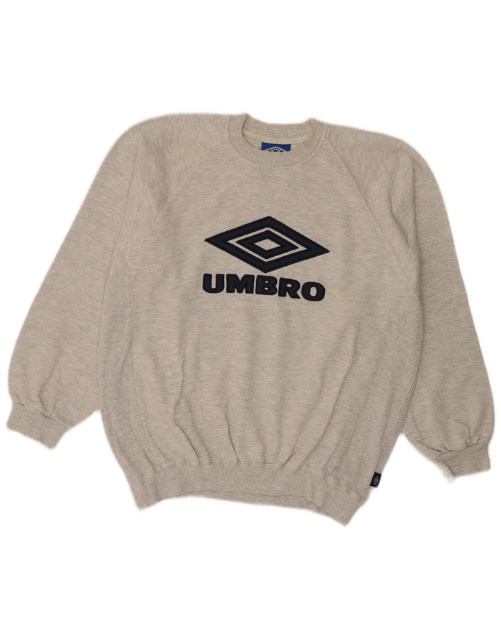 UMBRO Sweat-Shirt Graphique Homme Grand Gris Moucheté Coton