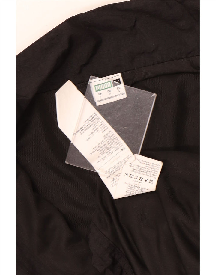 PUMA Veste de survêtement surdimensionnée Crop Graphic pour femme UK 16 Large Noir