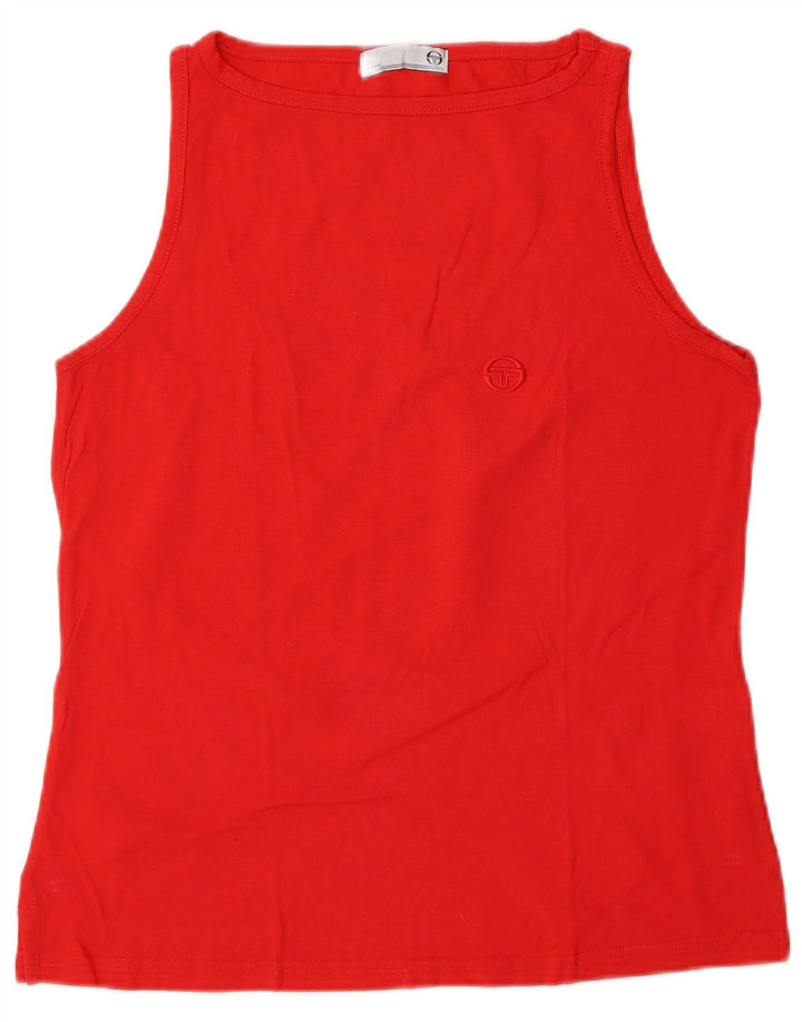 Sergio Tacchini Débardeur Femme UK 18 XL Coton Rouge