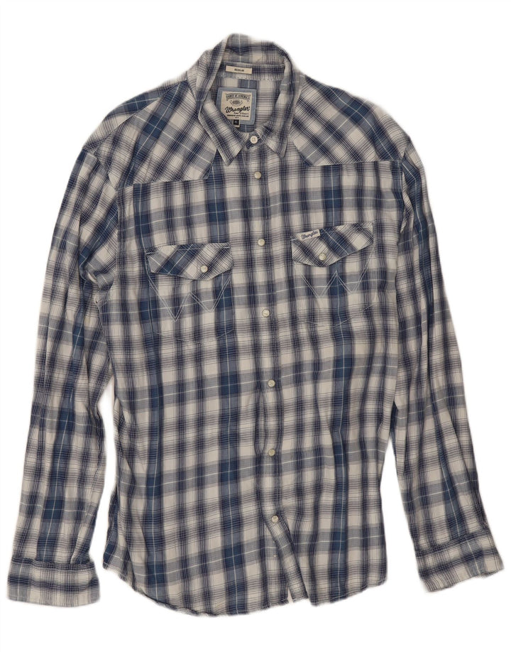 Wrangler Chemise Regular Fit XL en Coton à Carreaux Bleu pour Homme