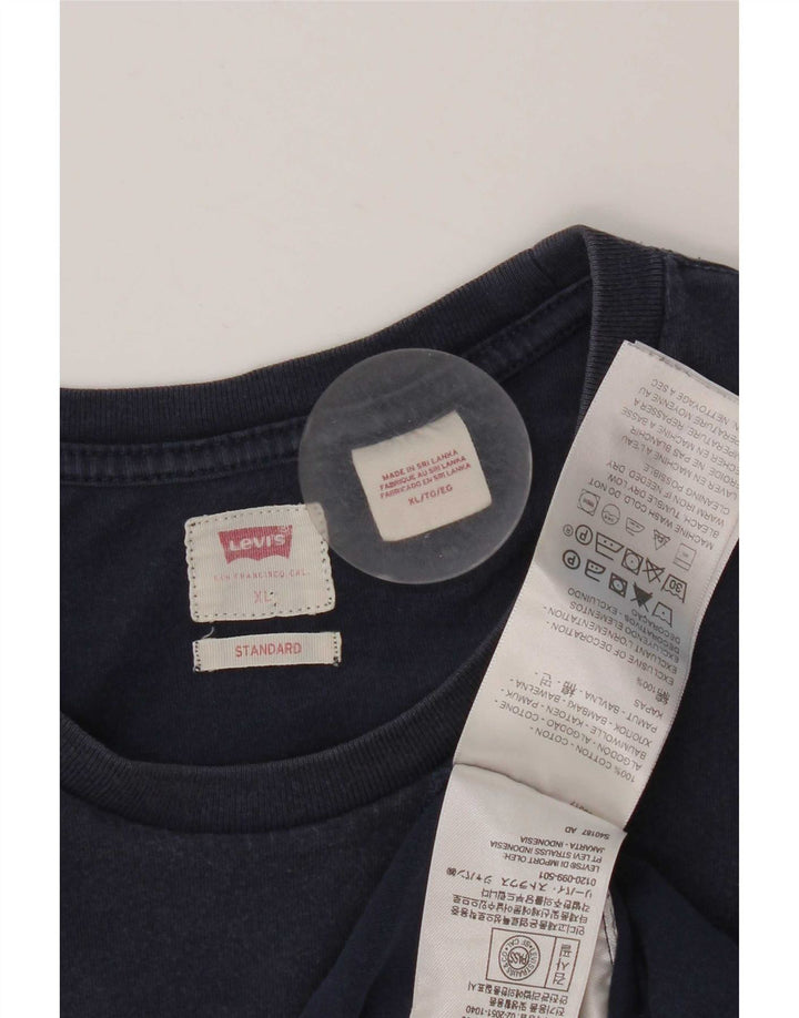 Levi's T-Shirt Top XL Homme Bleu Marine Coton