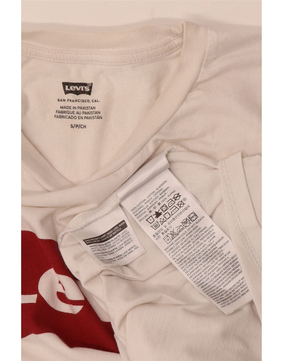 Levi's T-Shirt Graphique Homme Petit Blanc Coton