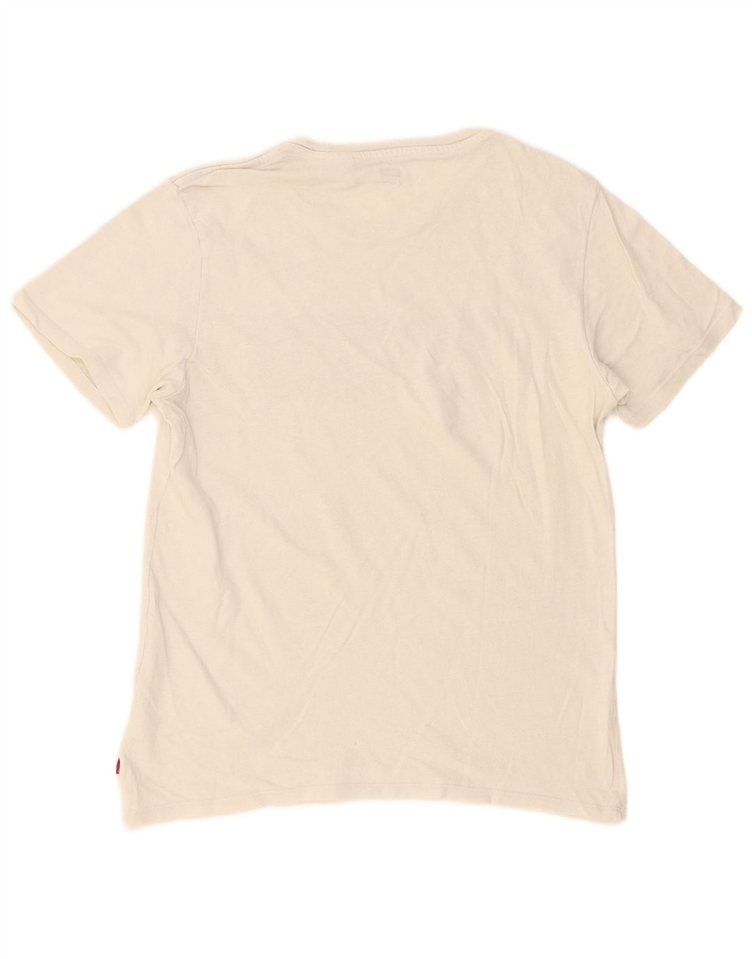 Levi's T-Shirt Graphique Oversize Femme UK 10 Small Blanc