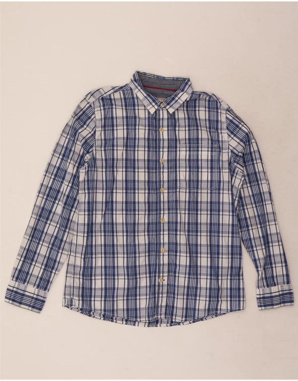 Chemise Homme Fat Face Grand Carreau Bleu Coton