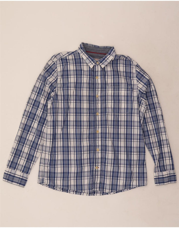 Chemise Homme Fat Face Grand Carreau Bleu Coton