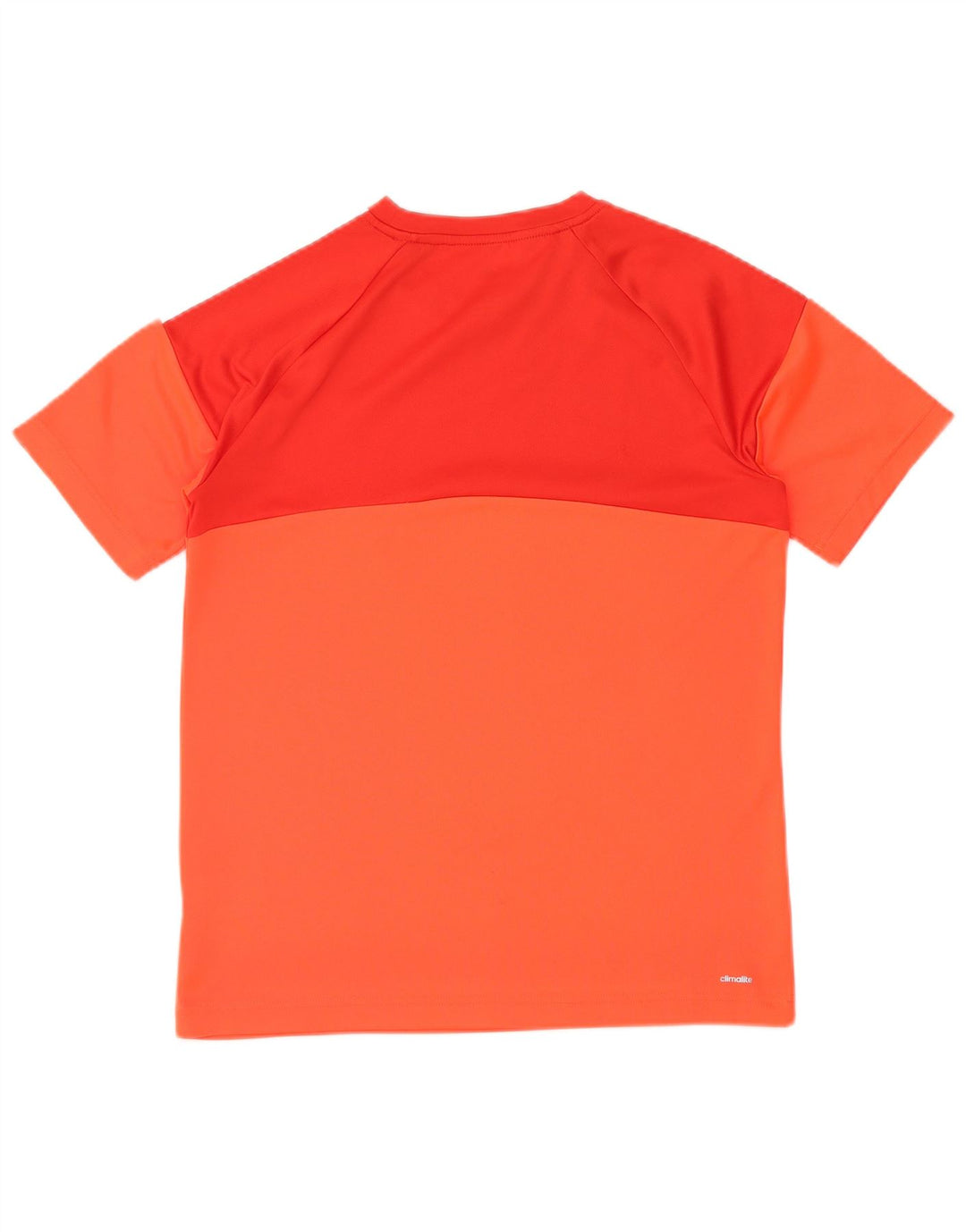 ADIDAS Garçon Climalite T-Shirt Top 15-16 ans Orange Colourblock Polyester