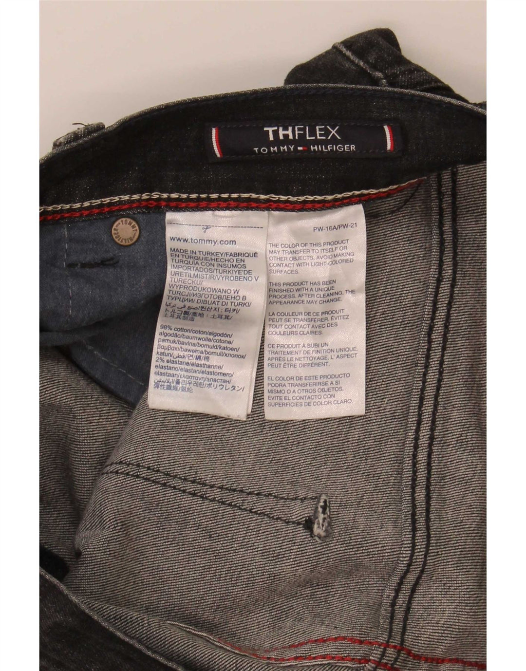 Tommy Hilfiger Jean Slim Homme W30 L32 Coton Noir