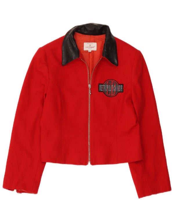 Laura Biagiotti Veste Blazer Graphique Fille 11-12 ans Rouge Colourblock