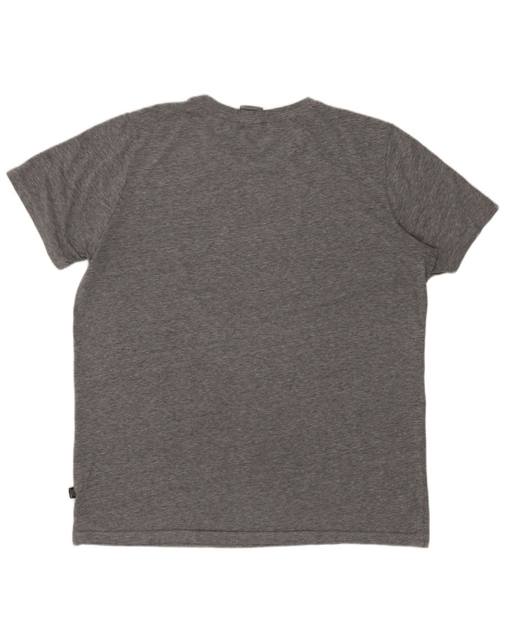 PUMA T-Shirt Graphique Homme Gris Moyen Moucheté Coton