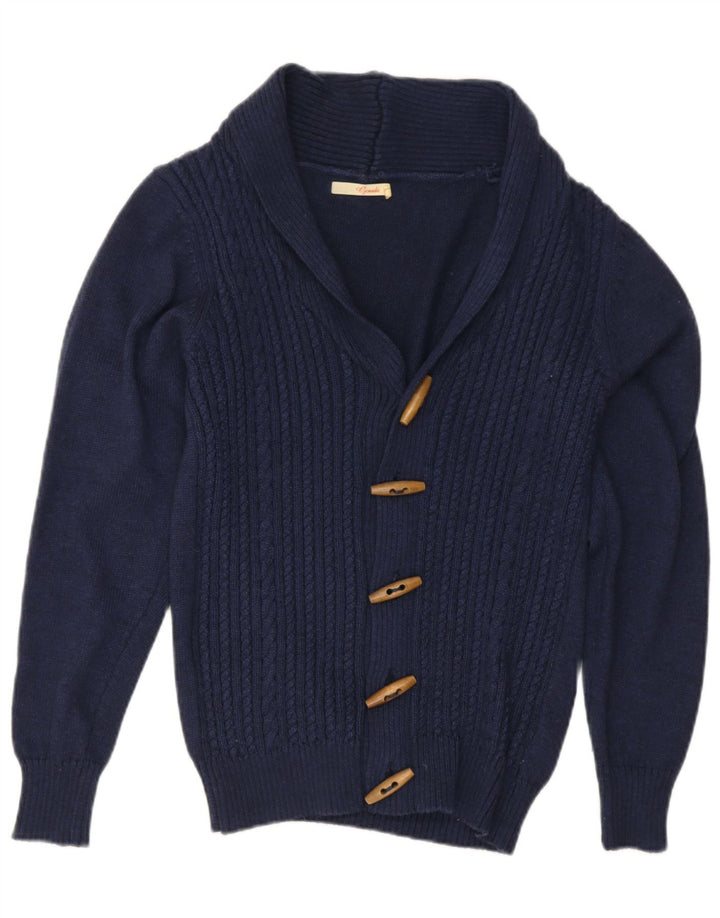 Gaudi Womens Cardigan Sweater UK 16 Grande laine bleu marine