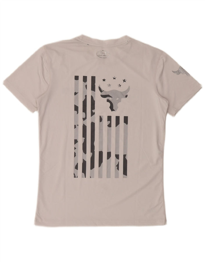 Under Armour T-Shirt Heat Gear Graphic Homme Blanc Moyen Polyester