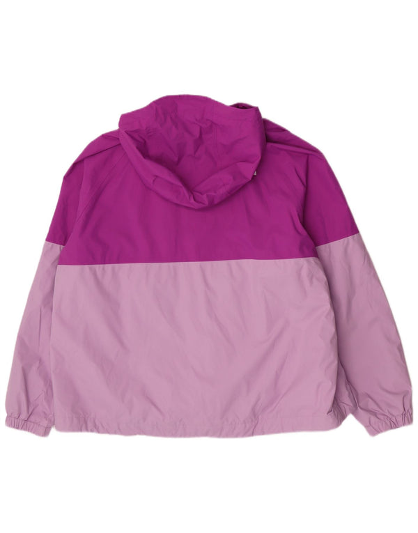 The North Face Veste de pluie à capuche pour femme UK 20 2XL Violet Colourblock Nylon