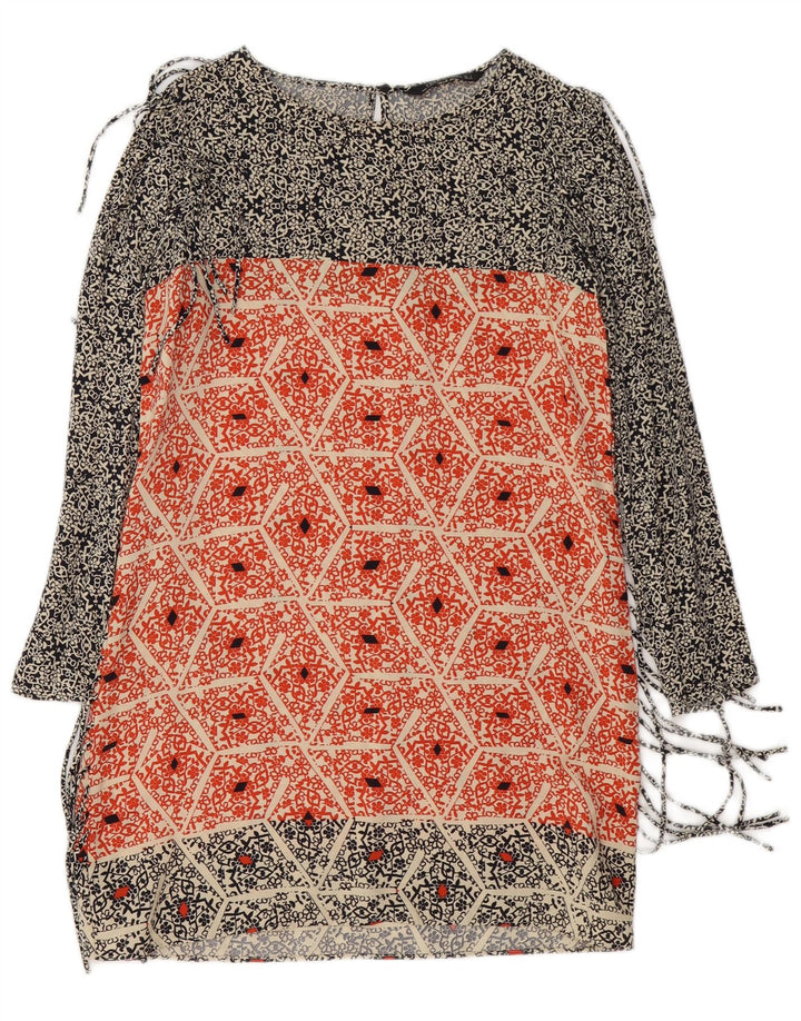 ZARA Robe fourreau surdimensionnée pour femme UK 10 Small Multicolore