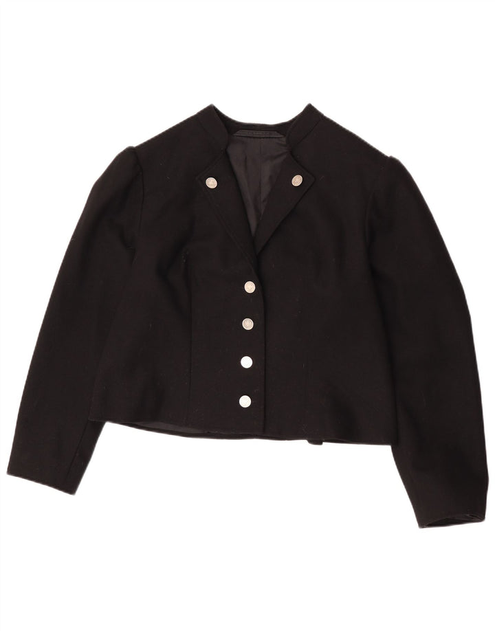 Veste Boléro Femme Vintage UK 14 Moyen Noir