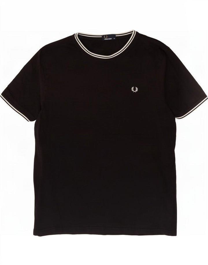 Fred Perry T-Shirt Homme Haut 2XL Noir Coton