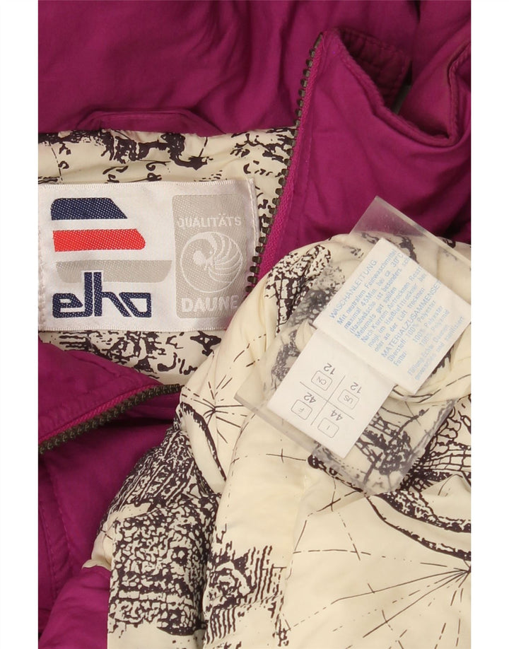 Elho Veste matelassée surdimensionnée à capuche pour femme EU 42 Large Violet Polyester