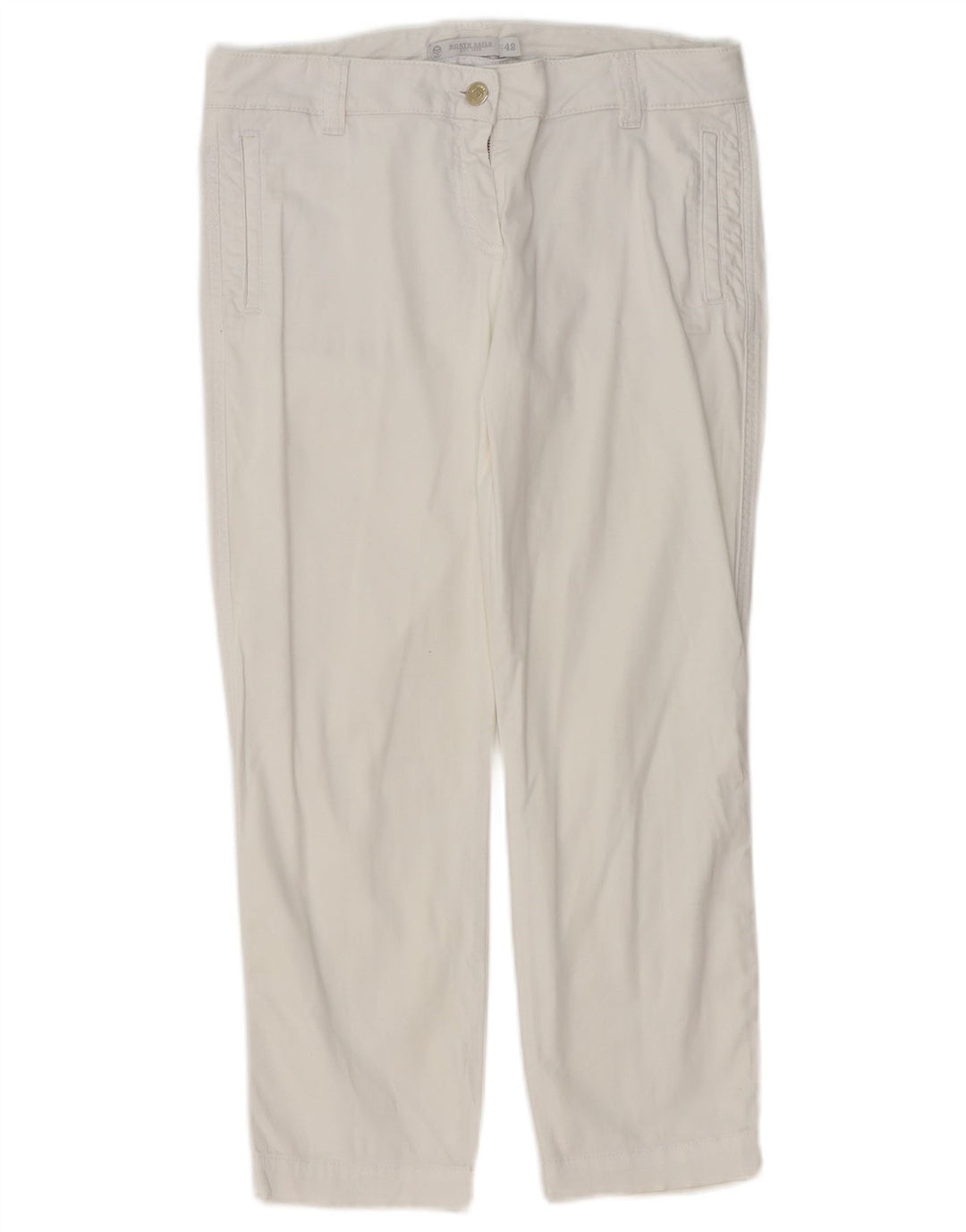 NORTH SAILS Pantalon court droit pour femme EU 42 Large W32 L24 Blanc