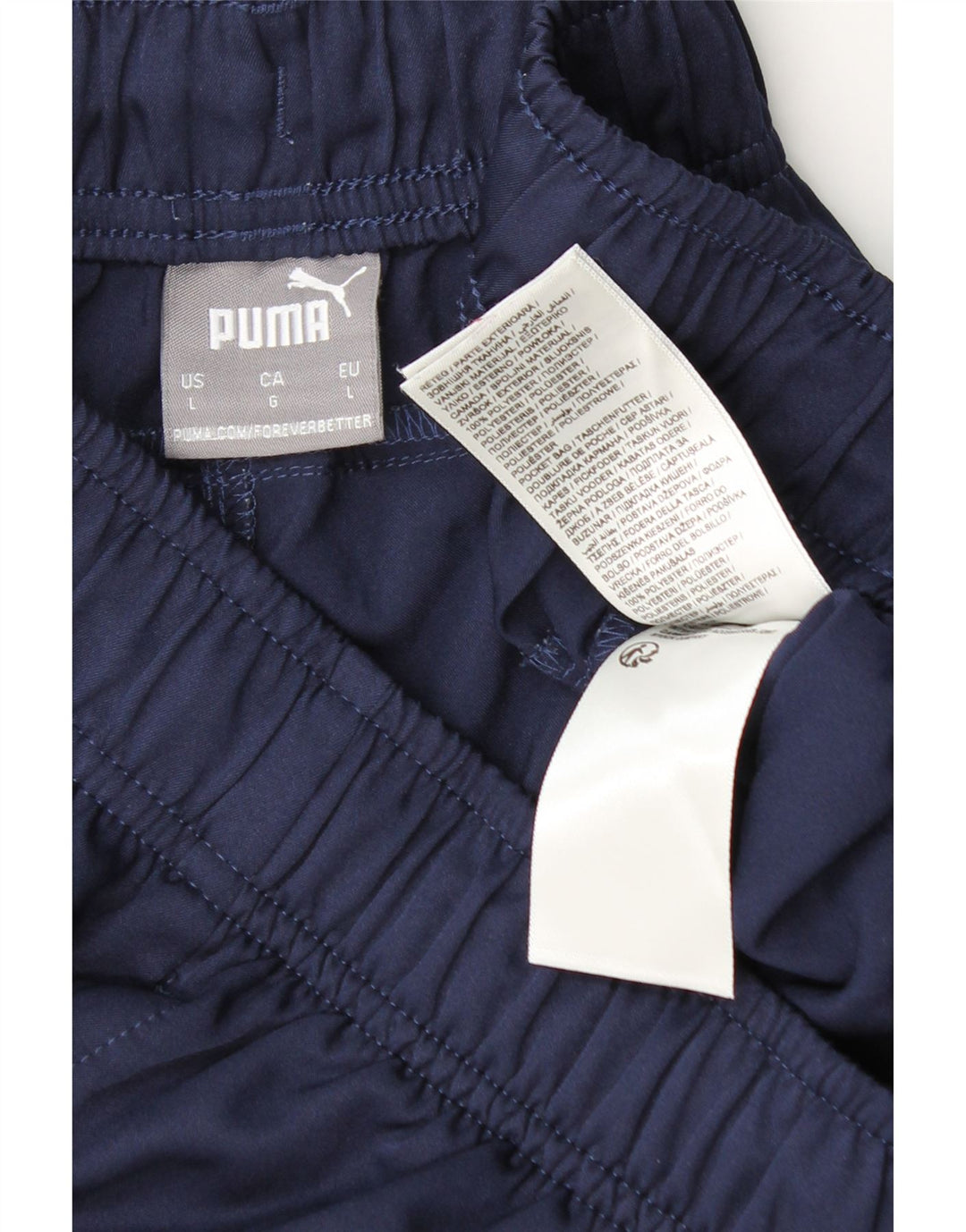 Puma Short de sport pour hommes, grand, bleu marine, polyester