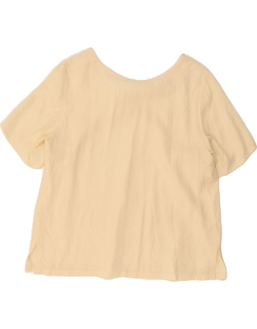 VINTAGE Womens Blouse Top UK 14 Medium Beige Spotted Vintage Vintage and Second-Hand Vintage from Messina Hembry 