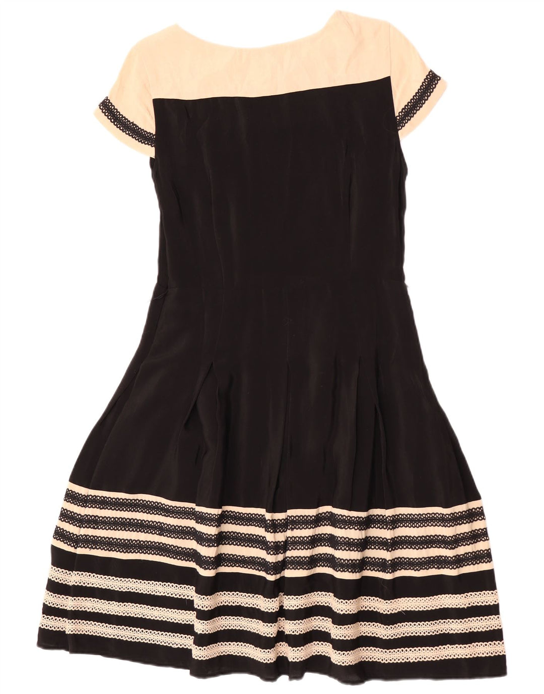 Monsoon Robe trapèze pour femme UK 42 Viscose color block noir moyen